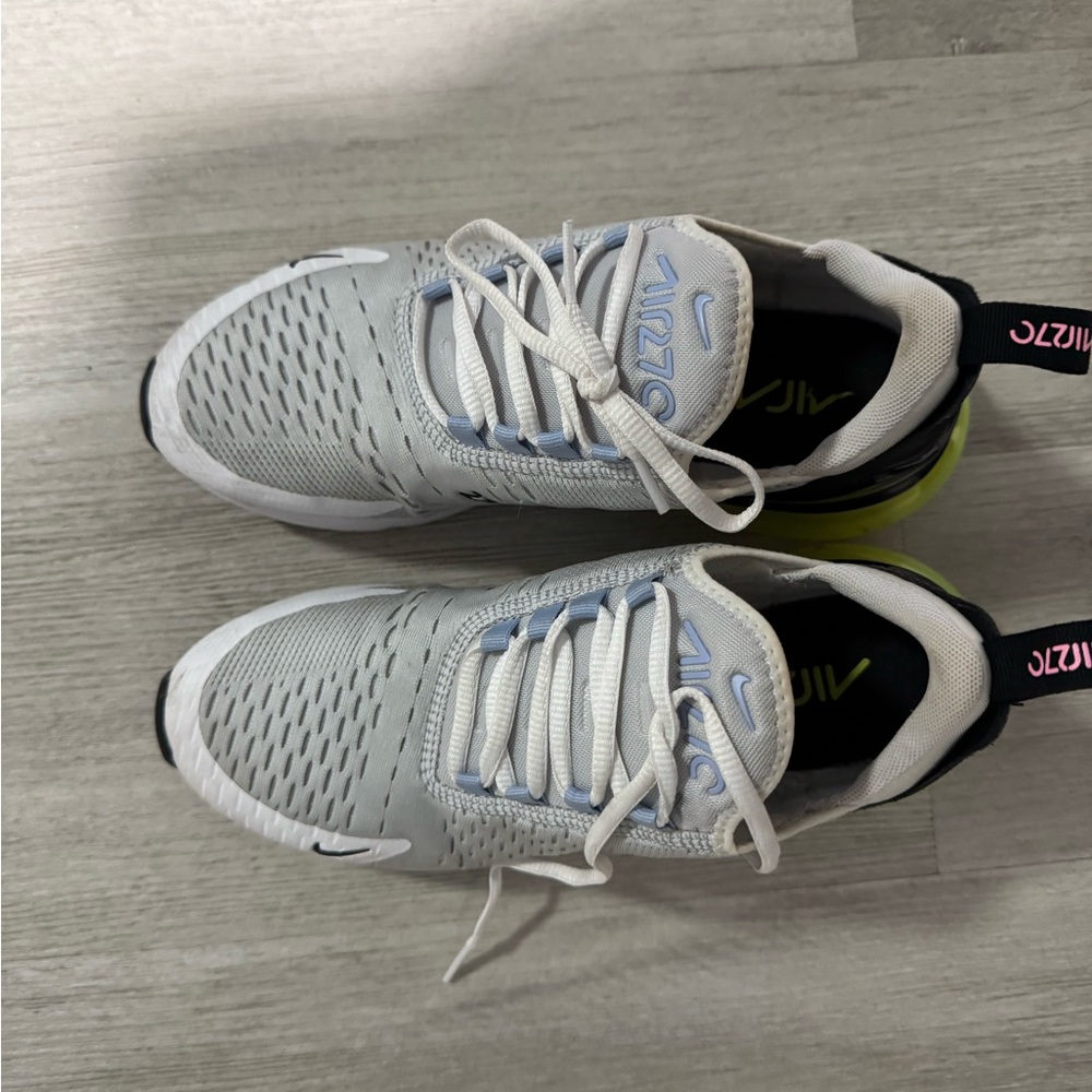 Nike Air Max 270 White and Gray Sneakers